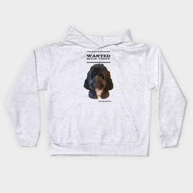 Cockapoo / Doodle Dog Sock Thief Kids Hoodie by WoofnDoodle 